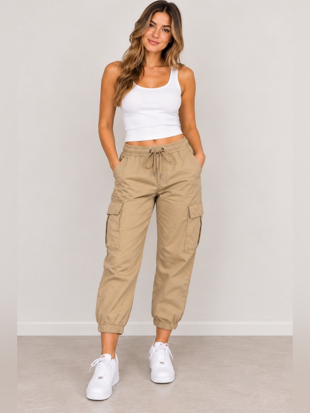 Polo by Ralph Lauren women’s Tan Cargo Jogger Pants